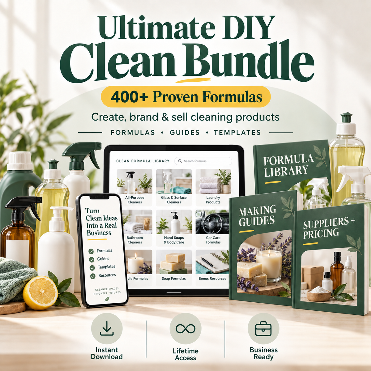 Ultimate DIY Clean Bundle – 400+ Cleaning Formulas